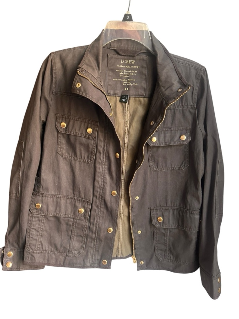 J. Crew relaxed fit field jacket brown Size Small - Picture 3 of 10